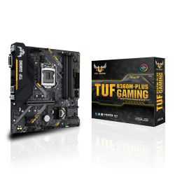 Asus TUF B360M-PLUS GAMING, Intel B360, 1151, Micro ATX, DDR4, DVI, HDMI, RGB Lighting, Dual M.2