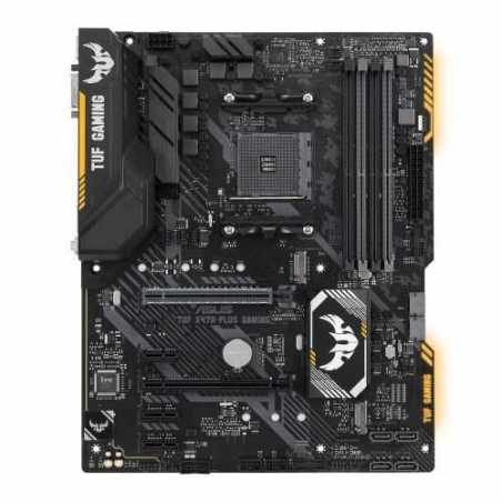 Asus TUF X470-PLUS GAMING, AMD X470, AM4, ATX, DDR4, DVI, HDMI, XFire, Dual M.2, RGB Lighting
