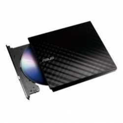 Asus (SDRW-08D2S-U LITE) External Slimline DVD Re-Writer, USB, 8x, Black, Cyberlink Power2Go 7