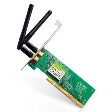 TP-LINK (TL-WN851ND) 300Mbps Wireless N PCI Adapter, 2 Detachable Antennas, Low Profile Bracket