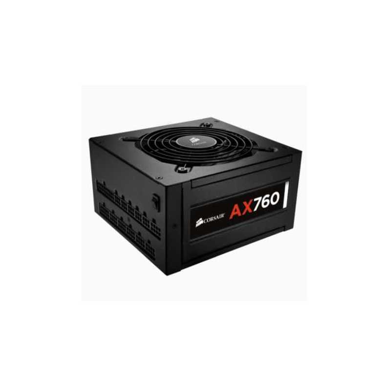 Corsair 760W Professional AX Series AX760 PSU, Dual Ball Bearing Fan, Fully Modular, 80+ Platinum