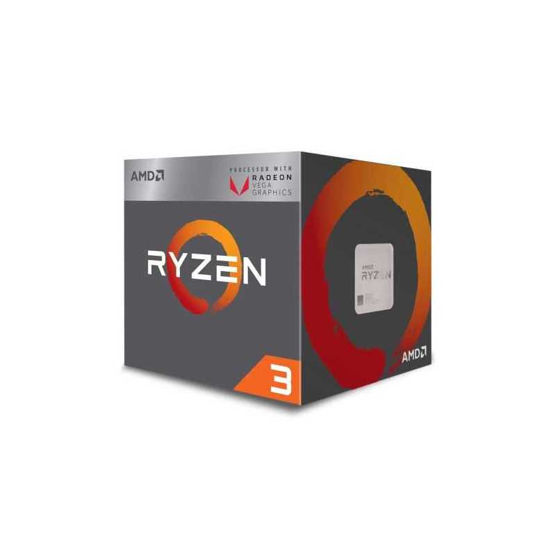 AMD Ryzen 3 2200G CPU with Wraith Cooler, AM4, 3.5GHZ, Quad Core, 65W, 6MB Cache, 14nm, 2nd Gen, VEGA 8 Graphics