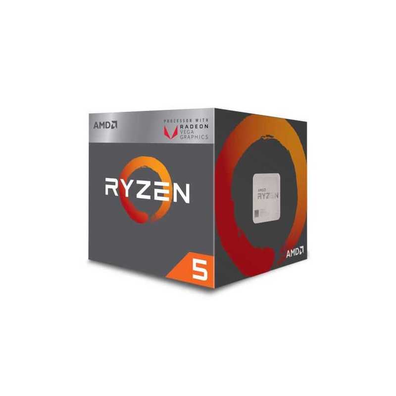 AMD Ryzen 5 2400G CPU with Wraith Cooler, AM4, 3.6GHz, Quad Core, 65W, 6MN Cache, 14nm, 2nd Gen, VEGA 11 Graphics