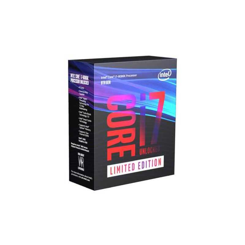 Intel Core I7-8086K Limited Edition CPU, 1151, 4.0 GHz (5.0 Turbo), 6-Core, 95W, 14nm, 12MB, Overclockable, NO HEATSINK/FAN, Coffee Lake