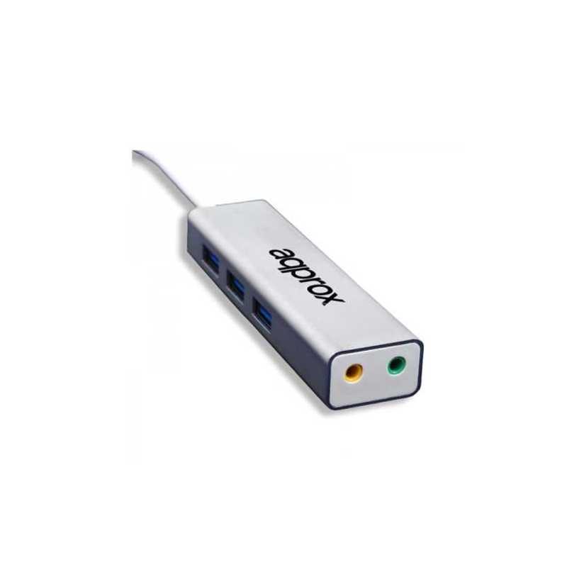 Approx 5.1 External Soundcard & 3-Port USB 3.0 Hub