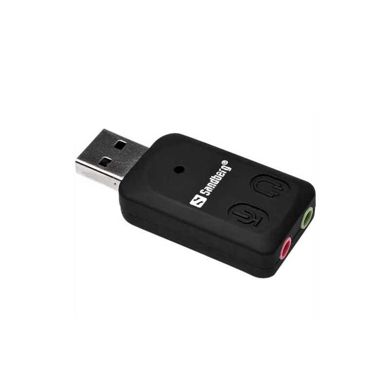 Sandberg External Soundcard, USB, 5 Year Warranty Sandberg External Soundcard, USB, 5 Year Warranty
