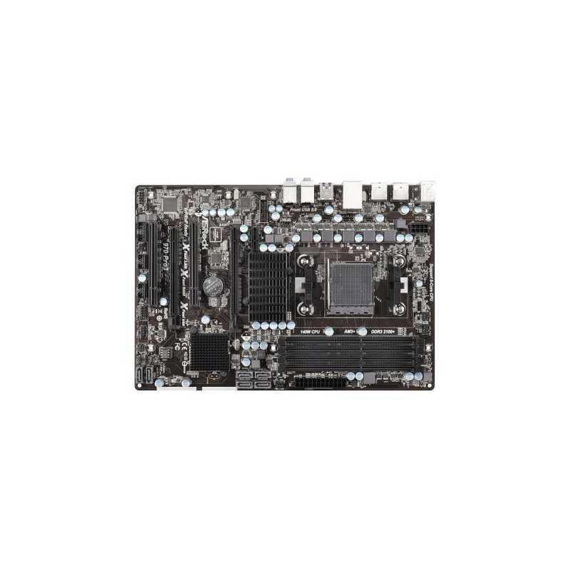 Asrock 970 PRO3 R2.0, AMD 970, AM3, ATX, 4 DDR3, CrossFire, RAID, 140W CPU Support