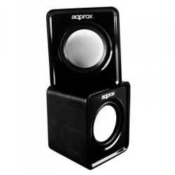 Approx (APPSPX1B) 2.0 Mini Stereo Speakers, 5W RMS, Black