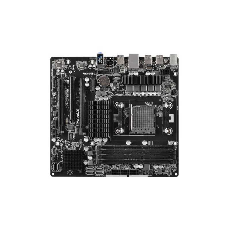 Asrock 970M PRO3, AMD 970, AM3, Micro ATX, DDR3, CrossFire, RAID, 140W CPU Support