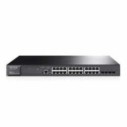 TP-LINK (T2600G-28MPS) JetStream 24-Port Gigabit L2 Managed POE+ Switch with 4 SFP Slots