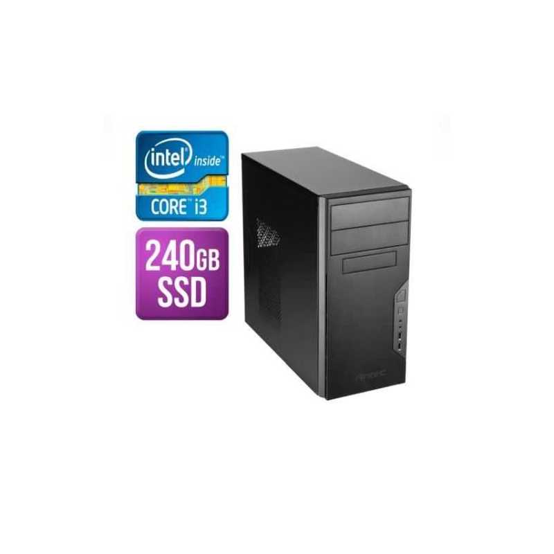 Spire Tower PC, Antec VSK3000B, i3-8100, 8GB, 240GB SSD, Corsair 450W, DVDRW, KB & Mouse, No Operating System