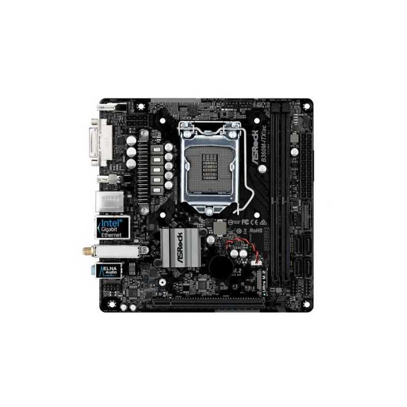 Asrock B360M-ITX/AC, Intel B360, 1151, Mini ITX, DDR4, DVI, HDMI