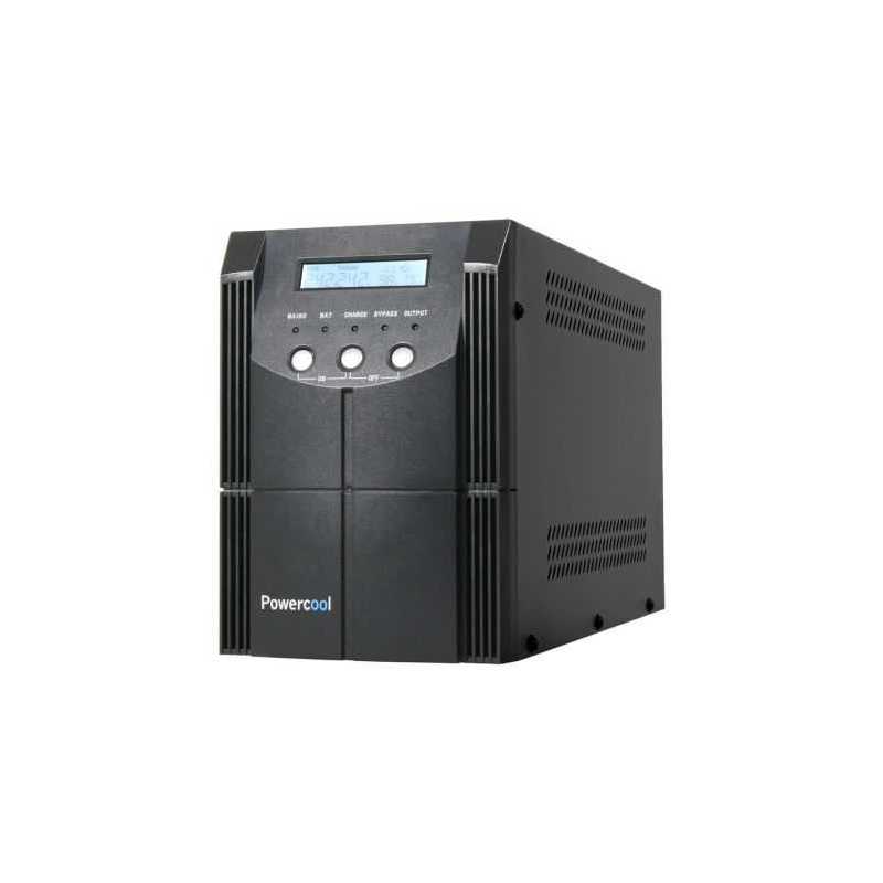Powercool 2000VA Smart UPS, 1200W, LCD Display, 2 x UK Plug, 2 x RJ45, 4 x IEC, USB
