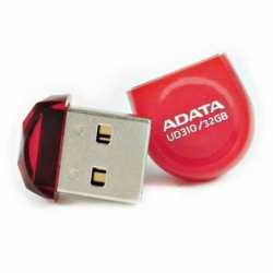 ADATA 32GB USB 2.0 UD310 Dashdrive Durable Memory Pen, Micro, Rugged, Red