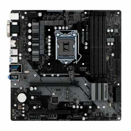 Asrock H370M PRO4, Intel H370, 1151, Micro ATX, DDR4, VGA, DVI, HDMI, XFire, Dual M.2