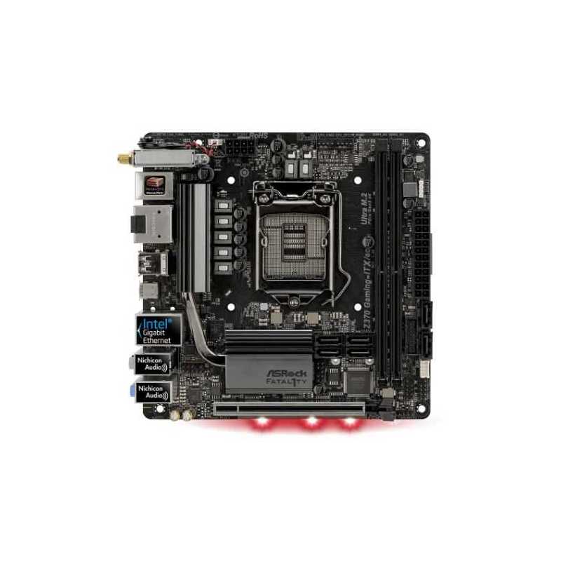 Asrock Z370 GAMING -ITX/AC, Intel Z370, 1151, Mini ITX, 2 DDR4, HDMI, DP, Wi-Fi