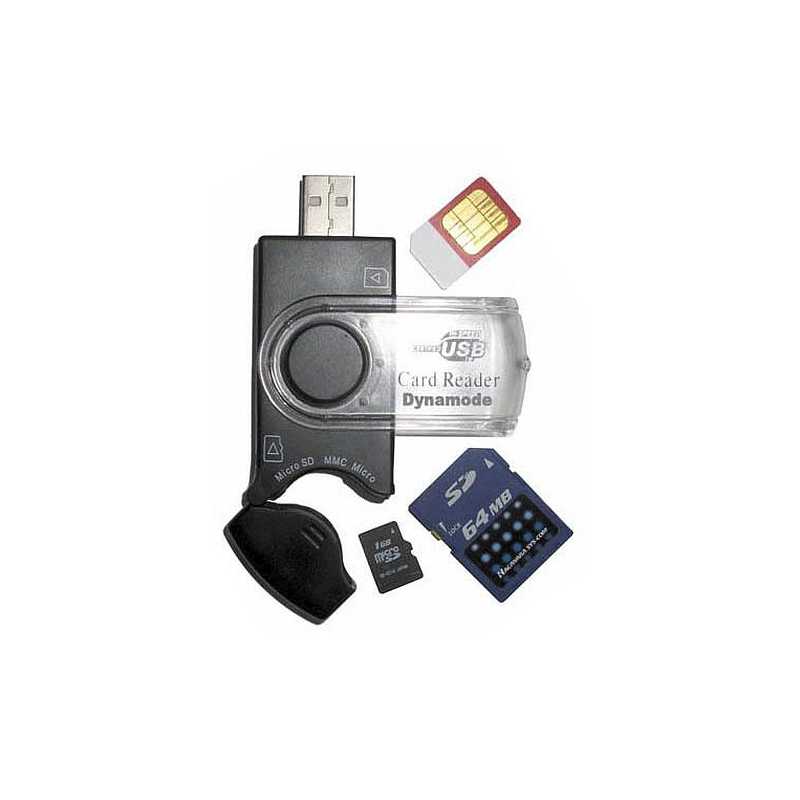 Dynamode (USB-CR-31) External Sim & Memory Card Reader, USB 2.0, USB Powered