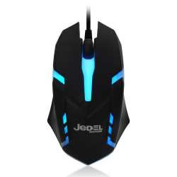 Jedel (M66) Wired Optical Gaming Mouse, 1000 DPI, USB, Black, 7 LED