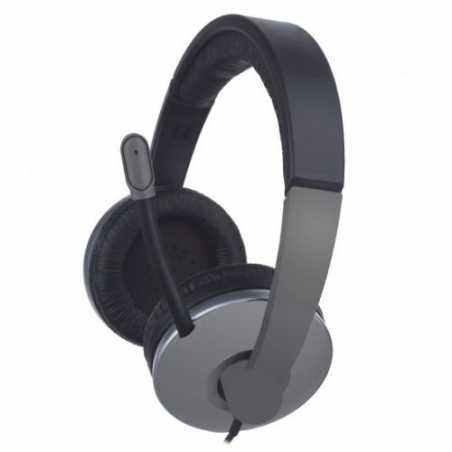 Approx Professional Chat Headset, Boom Mic, Noise Cancellation, Black & Grey 