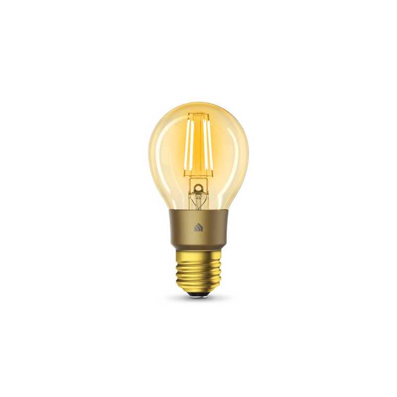 TP-LINK (KL60) Kasa Wi-Fi LED Smart Light Bulb, Warm Amber, Dimmable, App/Voice Control, Screw Fitting