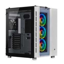 Corsair Crystal Series 680X RGB Gaming Case with Window, ATX, 4 x 12cm Fans, USB 3.0, White & Black