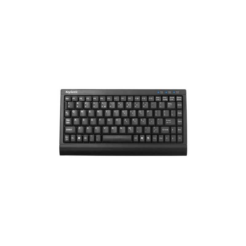 Keysonic ACK-595U Wired Mini Keyboard, USB, Soft Skin Coating