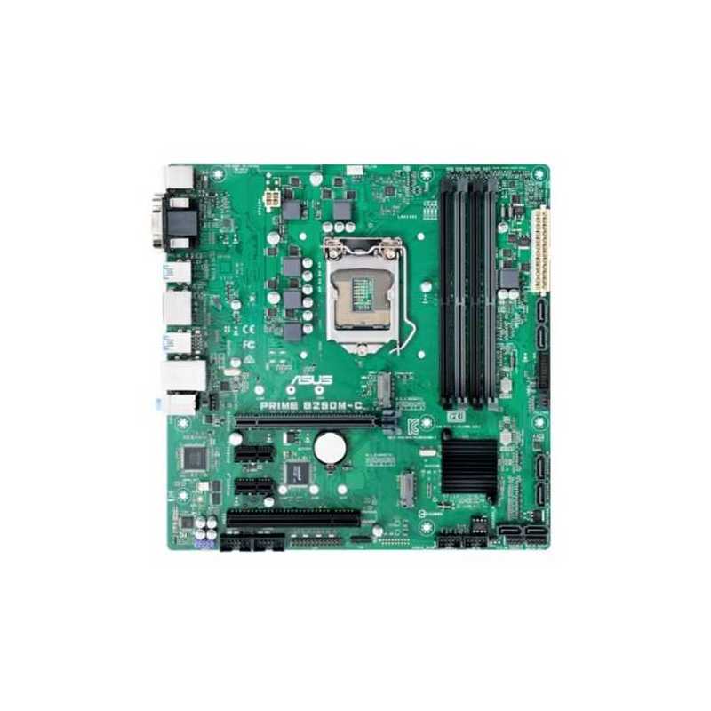 Asus PRIME B250M-C, Intel B250, 1151, Micro ATX, DDR4, VGA, DVI, HDMI, DP, Built for 24/7 Operation