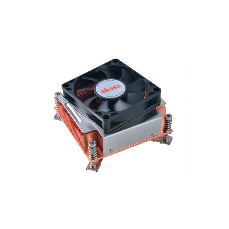 Akasa Socket 1366/115X/1356 2U Heatsink and Fan, for Xeon CPUs, 100% Copper Fan & Auto Thermal Fan