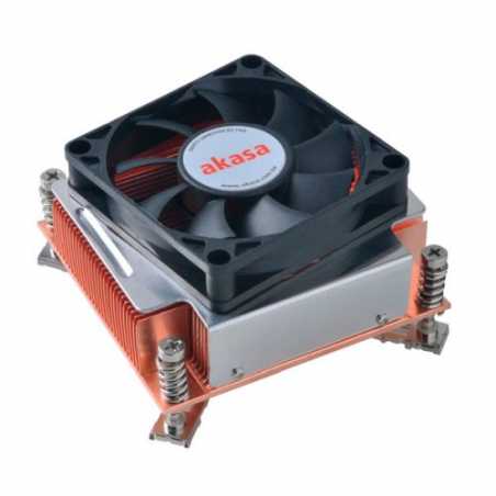 Akasa Socket 1366/115X/1356 2U Heatsink and Fan, for Xeon CPUs, 100% Copper Fan & Auto Thermal Fan