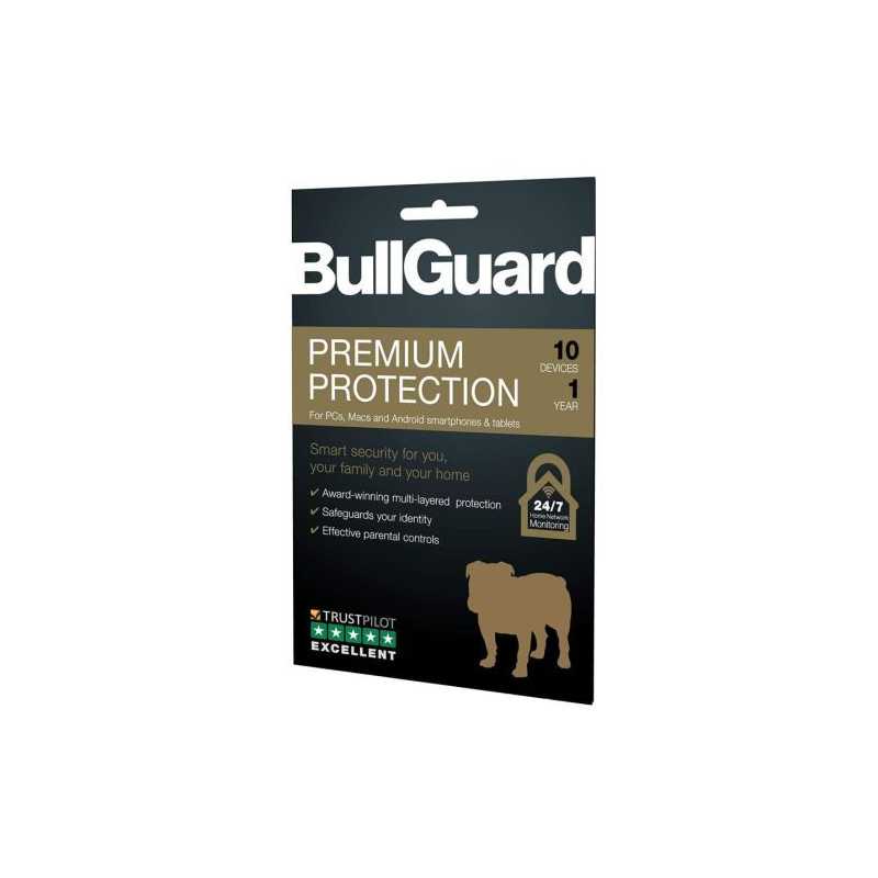 Bullguard Premium Protection 2020, 10 User - Single, Retail, PC, Mac & Android, 1 Year