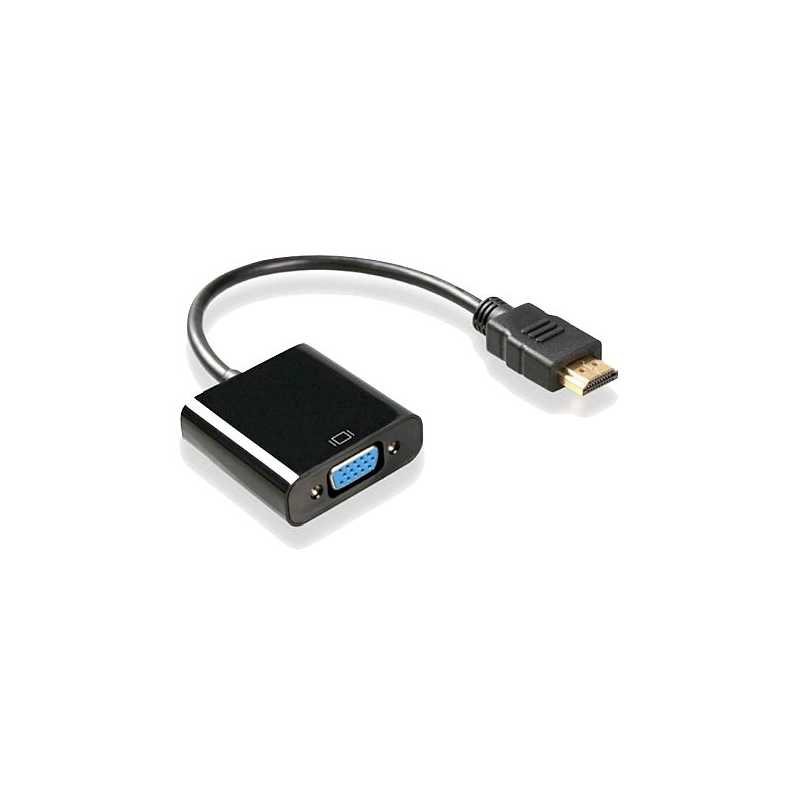 Dynamode HDMI Male to VGA Female Converter Cable with Aux, Gold Plated Connector