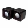 Jedel 2.0 Mini Stereo Speakers, 3W RMS, Black