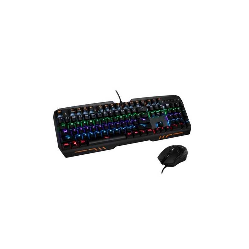 Spire Gaming Keyboard and Mouse LED Desktop Kit, Mechanical KB, Omron Switches