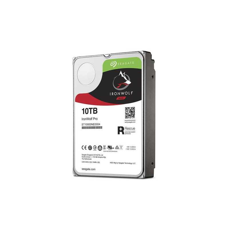 Seagate 3.5", 10TB, SATA3, IronWolf Pro NAS Hard Drive, 7200RPM, 256MB Cache, 2 Yr Data Recovery Service