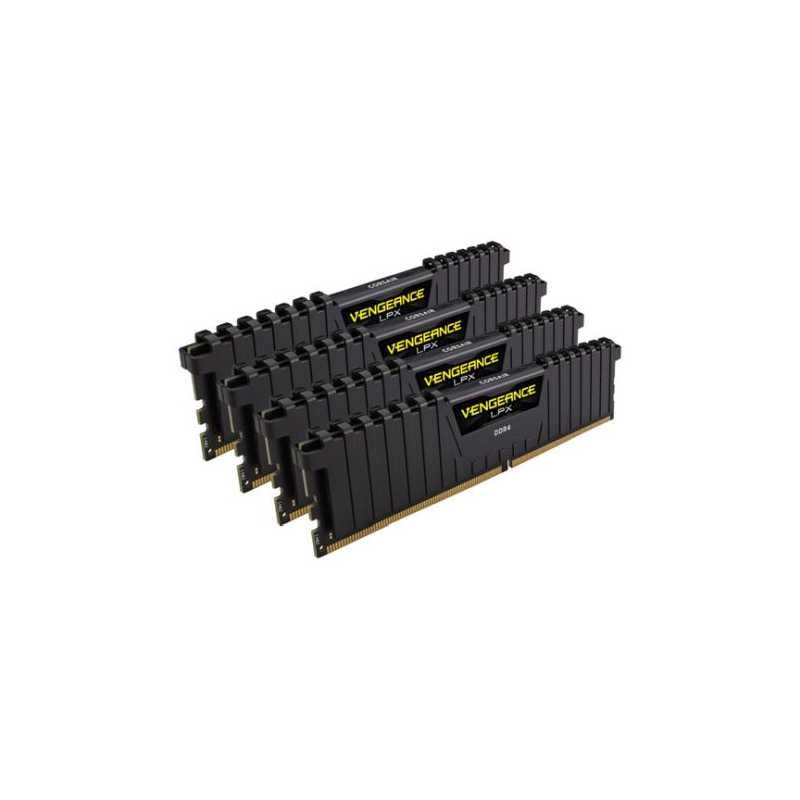 Corsair Vengeance LPX 16GB Kit (4 x 4GB), DDR4, 2666MHz (PC4-21300), CL16, XMP 2.0, DIMM Memory