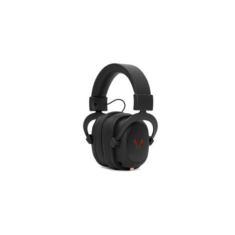 Riotoro Aviator Classic Gaming Headphones, Noise Cancelling Mic, 50mm Drivers, Virtual 7.1, Black
