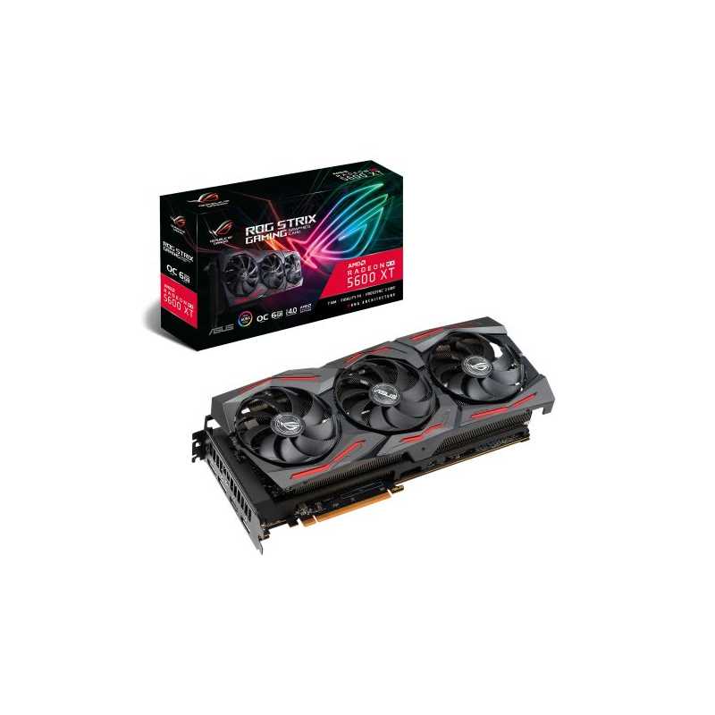 Asus ROG STRIX RX5600 XT OC, 6GB DDR6, PCIe4, HDMI, 3 DP, 1770MHz Clock, RGB Lighting