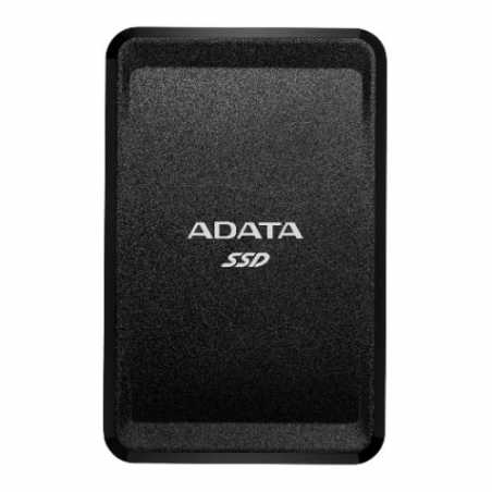 ADATA SC685 250GB External SSD, USB-C (USB-A Adapter), 3D NAND, Windows/Mac/Android Compatible, Black