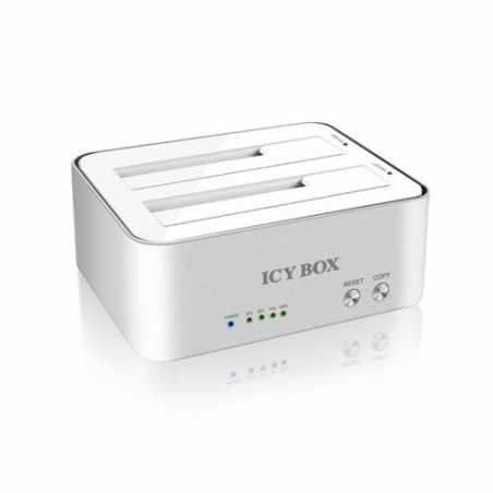 Icy Box (IB-120CL-U3) Hard Drive Docking Station, Dual Slot, 2.5"/3.5", SATA, USB 3.0