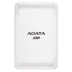 ADATA SC685 250GB External SSD, USB-C (USB-A Adapter), 3D NAND, Windows/Mac/Android Compatible, White