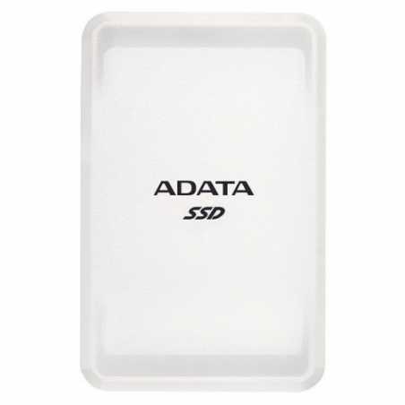 ADATA SC685 250GB External SSD, USB-C (USB-A Adapter), 3D NAND, Windows/Mac/Android Compatible, White
