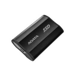 ADATA SE800 512GB External SSD, USB-C (USB-A Adapter), R/W 1000MB/s, Windows/Mac/Android Compatible, IP68, Black