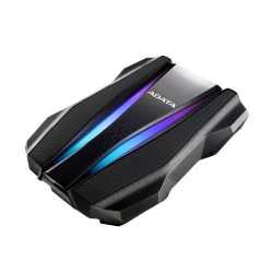 ADATA HD770G 1TB RGB External Hard Drive, 2.5", USB 3.2 Gen1, IP68, Military-Grade Tough, AES 256-bit Encryption, Black