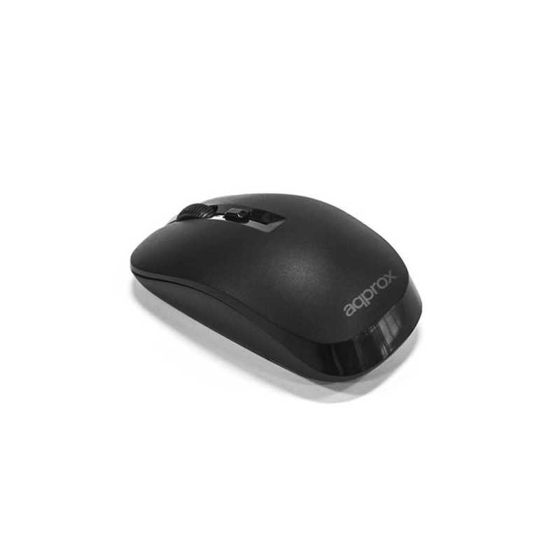 Approx APPXM180X Wireless Optical Mouse, 800-1600 DPI, Nano USB, Black