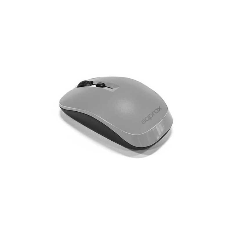 Approx APPXM180X Wireless Optical Mouse, 800-1600 DPI, Nano USB, Grey & Black