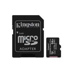 Kingston 64GB Canvas Select Plus Micro SD Card with SD Adapter, UHS-I Class 10 with A1 App Performance