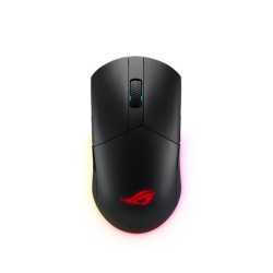 Asus ROG Pugio II Wired/Wireless/Bluetooth Gaming Optical Mouse, 100 - 16000 DPI, Omron Switches, Ambidextrous, RGB Lighting