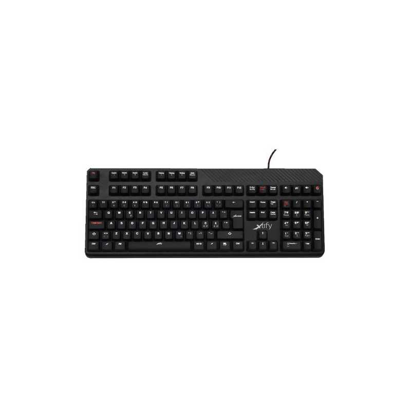 Xtrfy XG1-R LED Backlit Mechanical Gaming Keyboard, Red Cherry MX, Unlimited Anti-ghosting, 1000Hz, Black