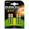 Duracell Recharge Plus Pack of 4 AAA 750mAh Rechargeable Batteries