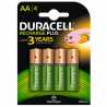 Duracell Recharge Plus Pack of 4 AA 1300mAh Rechargeable Batteries